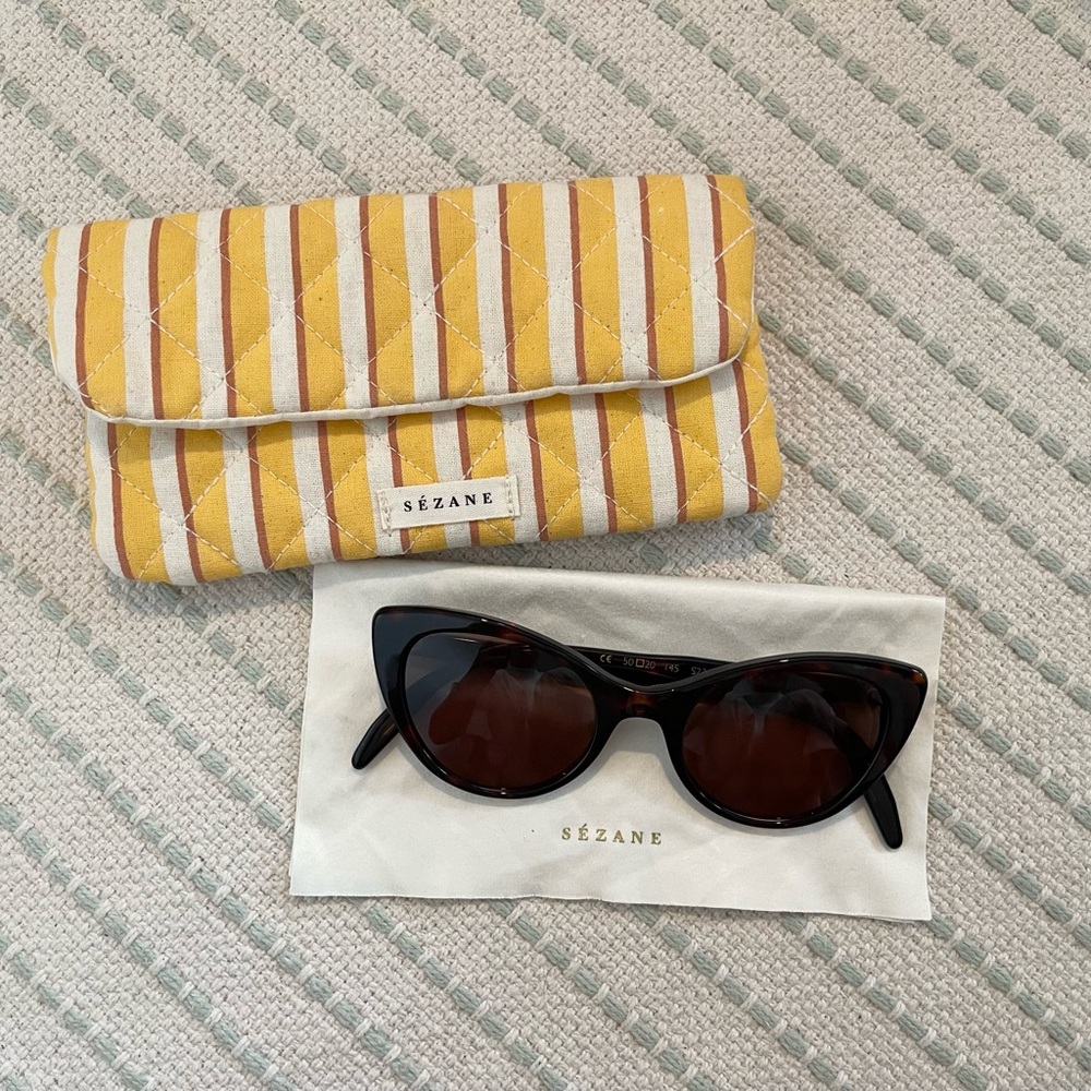 Sézane Bianca Dark Tortoiseshell Sunglasses